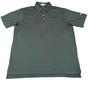 Peter Millar Summer Comfort Polo Shirt Mens XL Green Dallas Athletic Club Stripe